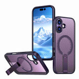 kalebol Honeycomb Cooling MagSafe Holder Phone Case, For iPhone 17e / 16e, For iPhone 17 Pro Max, For iPhone 17 Pro, For iPhone 17, For iPhone Air, For iPhone 16 Pro Max, For iPhone 16 Pro, For iPhone 16 Plus
