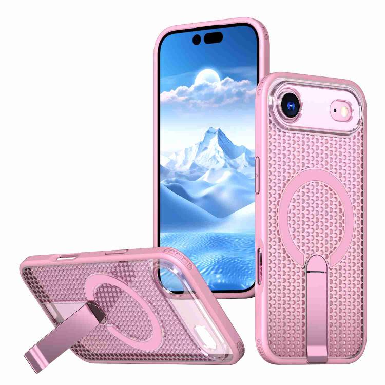 kalebol Honeycomb Cooling MagSafe Holder Phone Case, For iPhone 17e / 16e, For iPhone 17 Pro Max, For iPhone 17 Pro, For iPhone 17, For iPhone Air, For iPhone 16 Pro Max, For iPhone 16 Pro, For iPhone 16 Plus