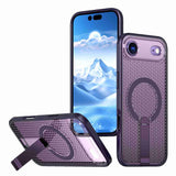kalebol Honeycomb Cooling MagSafe Holder Phone Case, For iPhone 17e / 16e, For iPhone 17 Pro Max, For iPhone 17 Pro, For iPhone 17, For iPhone Air, For iPhone 16 Pro Max, For iPhone 16 Pro, For iPhone 16 Plus