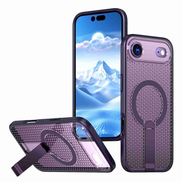 kalebol Honeycomb Cooling MagSafe Holder Phone Case, For iPhone 17e / 16e, For iPhone 17 Pro Max, For iPhone 17 Pro, For iPhone 17, For iPhone Air, For iPhone 16 Pro Max, For iPhone 16 Pro, For iPhone 16 Plus