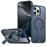 kalebol Honeycomb Cooling MagSafe Holder Phone Case, For iPhone 16 Pro, For iPhone 16 Plus, For iPhone 16, For iPhone 15 Pro Max, For iPhone 15 Pro, For iPhone 15 Plus, For iPhone 15, For iPhone 14 Plus