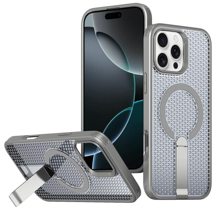 kalebol Honeycomb Cooling MagSafe Holder Phone Case, For iPhone 16 Pro, For iPhone 16 Plus, For iPhone 16, For iPhone 15 Pro Max, For iPhone 15 Pro, For iPhone 15 Plus, For iPhone 15, For iPhone 14 Plus