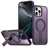 kalebol Honeycomb Cooling MagSafe Holder Phone Case, For iPhone 16 Pro, For iPhone 16 Plus, For iPhone 16, For iPhone 15 Pro Max, For iPhone 15 Pro, For iPhone 15 Plus, For iPhone 15, For iPhone 14 Plus