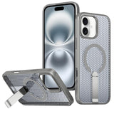 kalebol Honeycomb Cooling MagSafe Holder Phone Case, For iPhone 16 Pro, For iPhone 16 Plus, For iPhone 16, For iPhone 15 Pro Max, For iPhone 15 Pro, For iPhone 15 Plus, For iPhone 15, For iPhone 14 Plus