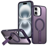 kalebol Honeycomb Cooling MagSafe Holder Phone Case, For iPhone 16 Pro, For iPhone 16 Plus, For iPhone 16, For iPhone 15 Pro Max, For iPhone 15 Pro, For iPhone 15 Plus, For iPhone 15, For iPhone 14 Plus