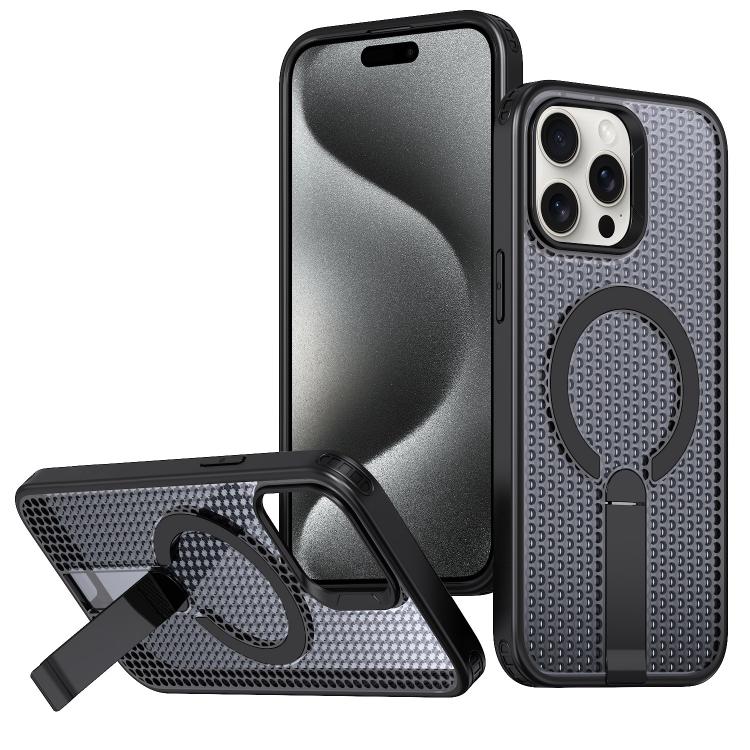 kalebol Honeycomb Cooling MagSafe Holder Phone Case, For iPhone 16, For iPhone 15 Pro Max, For iPhone 15 Pro, For iPhone 15 Plus, For iPhone 15, For iPhone 14 Plus, For iPhone 14, For iPhone 14 Pro
