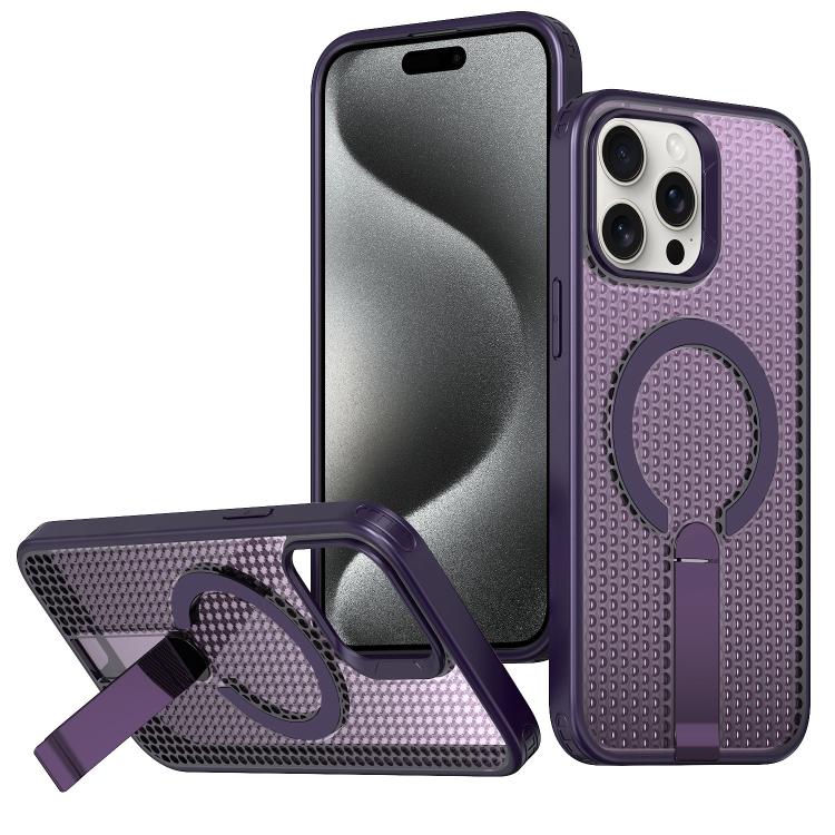kalebol Honeycomb Cooling MagSafe Holder Phone Case, For iPhone 16, For iPhone 15 Pro Max, For iPhone 15 Pro, For iPhone 15 Plus, For iPhone 15, For iPhone 14 Plus, For iPhone 14, For iPhone 14 Pro
