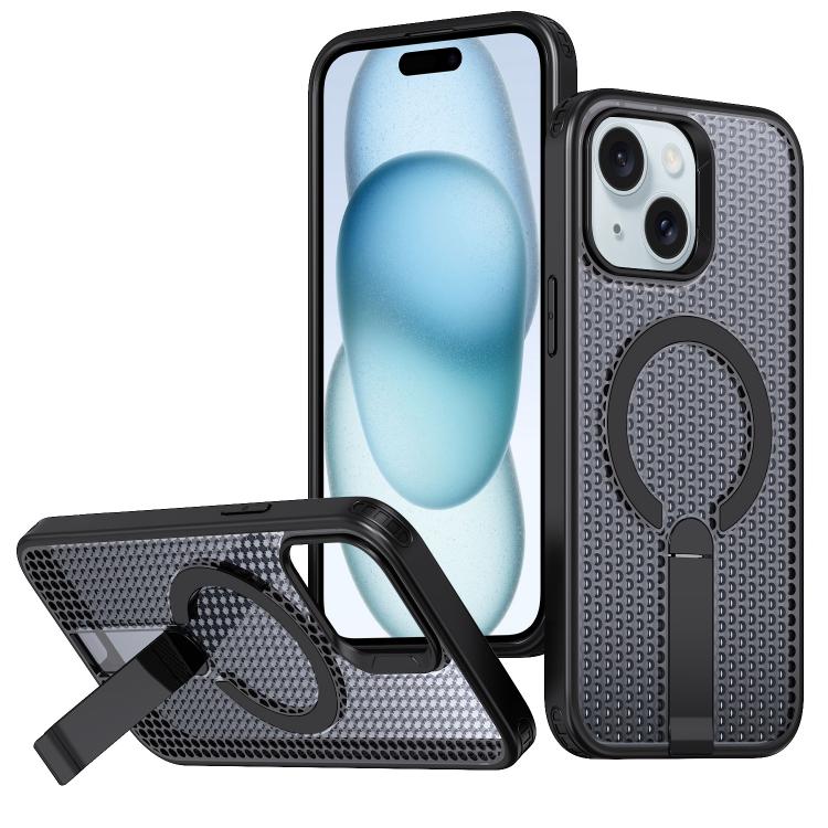 kalebol Honeycomb Cooling MagSafe Holder Phone Case, For iPhone 16, For iPhone 15 Pro Max, For iPhone 15 Pro, For iPhone 15 Plus, For iPhone 15, For iPhone 14 Plus, For iPhone 14, For iPhone 14 Pro