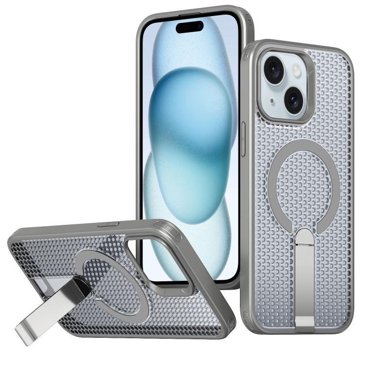 kalebol Honeycomb Cooling MagSafe Holder Phone Case, For iPhone 16, For iPhone 15 Pro Max, For iPhone 15 Pro, For iPhone 15 Plus, For iPhone 15, For iPhone 14 Plus, For iPhone 14, For iPhone 14 Pro
