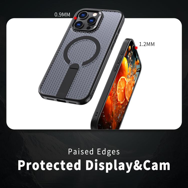 kalebol Honeycomb Cooling MagSafe Holder Phone Case, For iPhone 14, For iPhone 14 Pro, For iPhone 14 Pro Max, For iPhone 13 Pro Max, For iPhone 13