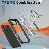 kalebol Honeycomb Cooling MagSafe Holder Phone Case, For iPhone 14, For iPhone 14 Pro, For iPhone 14 Pro Max, For iPhone 13 Pro Max, For iPhone 13