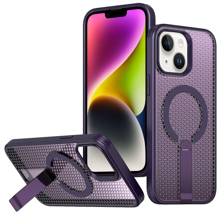 kalebol Honeycomb Cooling MagSafe Holder Phone Case, For iPhone 14, For iPhone 14 Pro, For iPhone 14 Pro Max, For iPhone 13 Pro Max, For iPhone 13