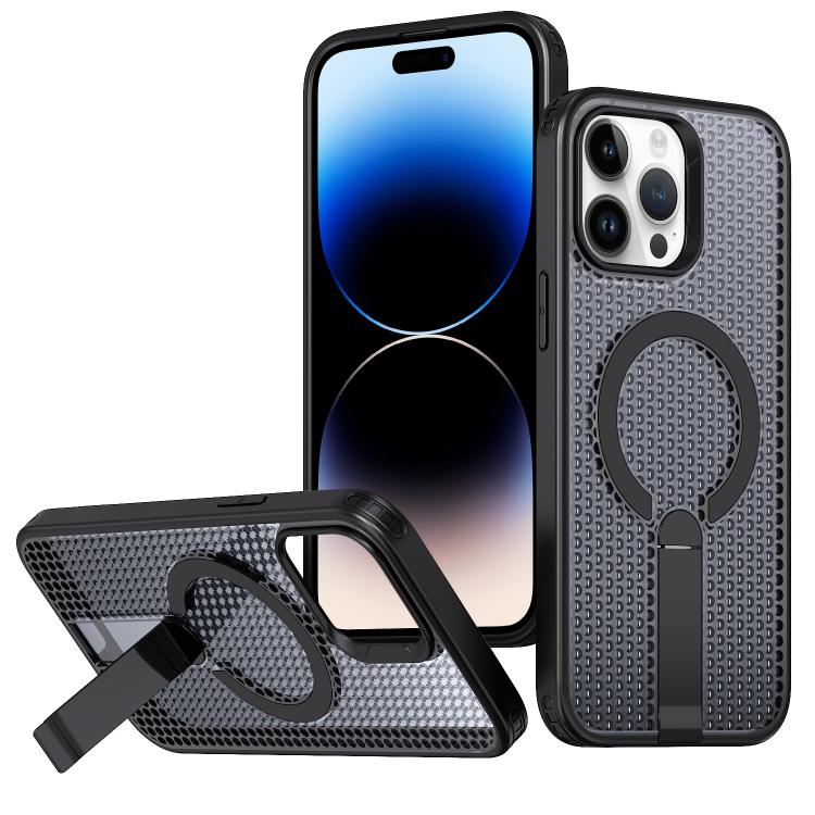 kalebol Honeycomb Cooling MagSafe Holder Phone Case, For iPhone 14, For iPhone 14 Pro, For iPhone 14 Pro Max, For iPhone 13 Pro Max, For iPhone 13