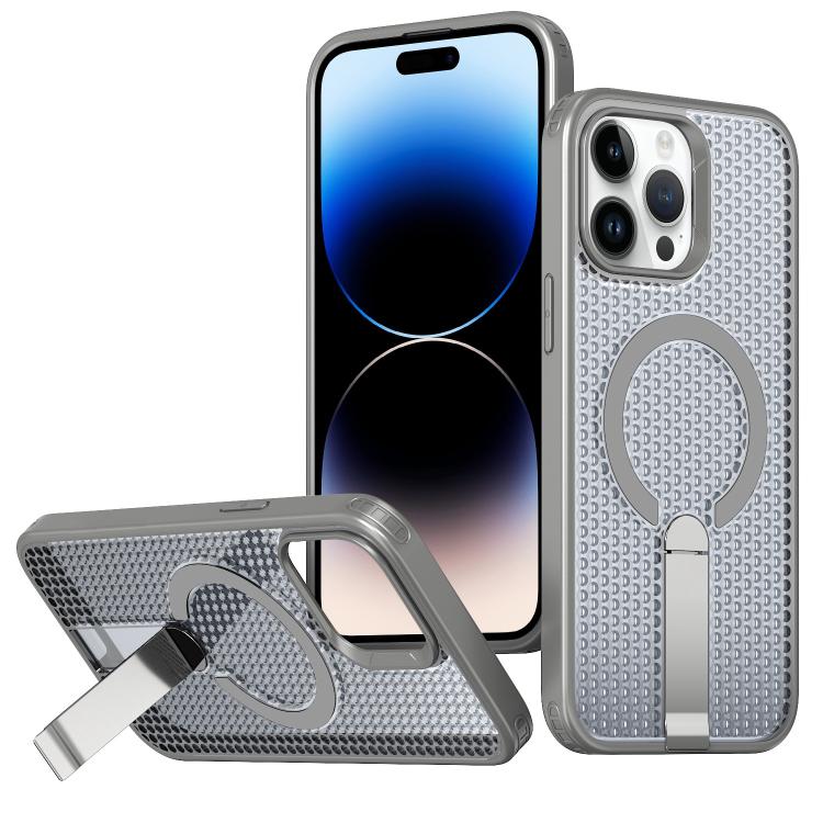 kalebol Honeycomb Cooling MagSafe Holder Phone Case, For iPhone 14, For iPhone 14 Pro, For iPhone 14 Pro Max, For iPhone 13 Pro Max, For iPhone 13