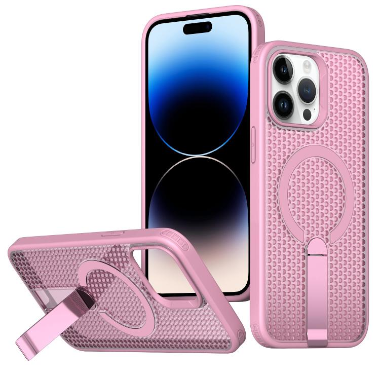 kalebol Honeycomb Cooling MagSafe Holder Phone Case, For iPhone 14, For iPhone 14 Pro, For iPhone 14 Pro Max, For iPhone 13 Pro Max, For iPhone 13