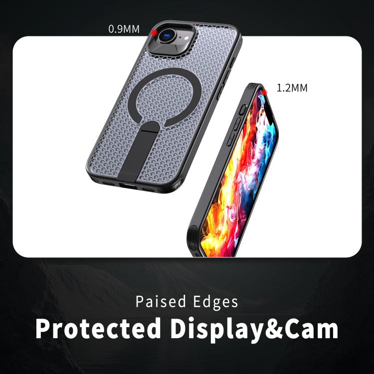 kalebol Honeycomb Cooling MagSafe Holder Phone Case, For iPhone 17e / 16e, For iPhone 17 Pro Max, For iPhone 17 Pro, For iPhone 17, For iPhone Air, For iPhone 16 Pro Max, For iPhone 16 Pro, For iPhone 16 Plus