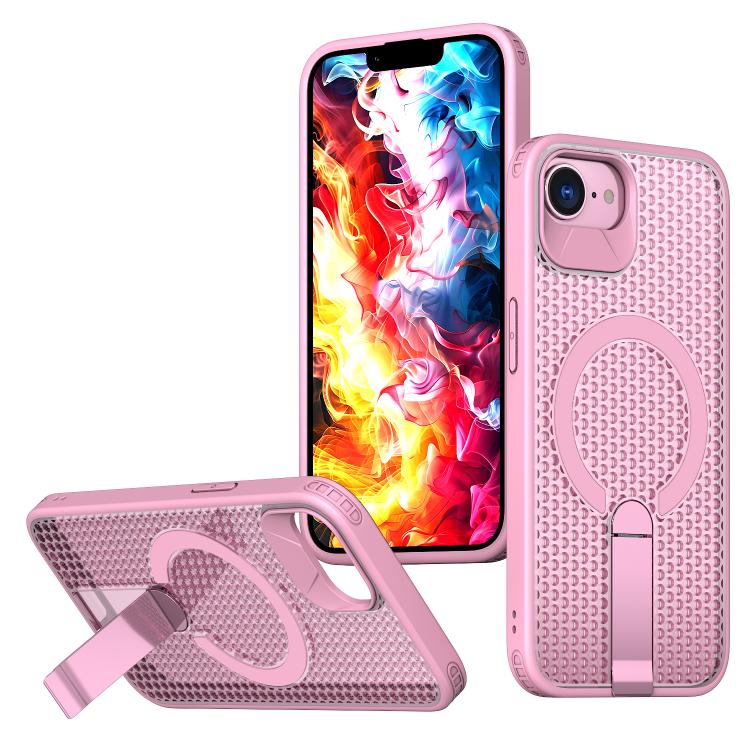 kalebol Honeycomb Cooling MagSafe Holder Phone Case, For iPhone 18 Pro, For iPhone 18 Pro Max, For iPhone 17e / 16e, For iPhone 17 Pro Max, For iPhone 17 Pro, For iPhone 17, For iPhone Air, For iPhone 16 Pro Max