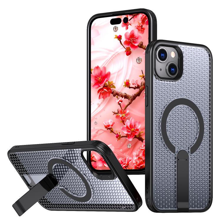 kalebol Honeycomb Cooling MagSafe Holder Phone Case, For iPhone 16, For iPhone 15 Pro Max, For iPhone 15 Pro, For iPhone 15 Plus, For iPhone 15, For iPhone 14 Plus, For iPhone 14, For iPhone 14 Pro