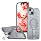 kalebol Honeycomb Cooling MagSafe Holder Phone Case, For iPhone 16, For iPhone 15 Pro Max, For iPhone 15 Pro, For iPhone 15 Plus, For iPhone 15, For iPhone 14 Plus, For iPhone 14, For iPhone 14 Pro