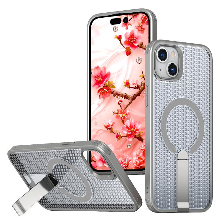 kalebol Honeycomb Cooling MagSafe Holder Phone Case, For iPhone 16, For iPhone 15 Pro Max, For iPhone 15 Pro, For iPhone 15 Plus, For iPhone 15, For iPhone 14 Plus, For iPhone 14, For iPhone 14 Pro