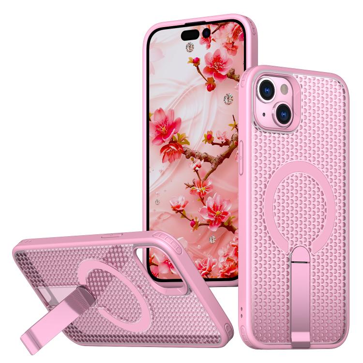 kalebol Honeycomb Cooling MagSafe Holder Phone Case, For iPhone 16, For iPhone 15 Pro Max, For iPhone 15 Pro, For iPhone 15 Plus, For iPhone 15, For iPhone 14 Plus, For iPhone 14, For iPhone 14 Pro