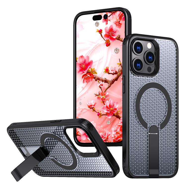 kalebol Honeycomb Cooling MagSafe Holder Phone Case, For iPhone 14, For iPhone 14 Pro, For iPhone 14 Pro Max, For iPhone 13 Pro Max, For iPhone 13
