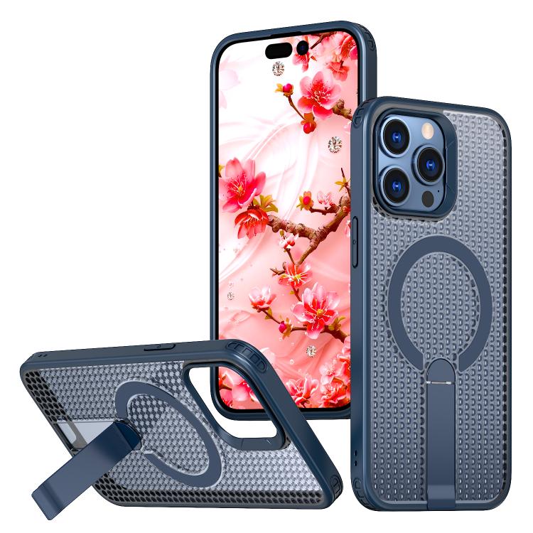 kalebol Honeycomb Cooling MagSafe Holder Phone Case, For iPhone 14, For iPhone 14 Pro, For iPhone 14 Pro Max, For iPhone 13 Pro Max, For iPhone 13