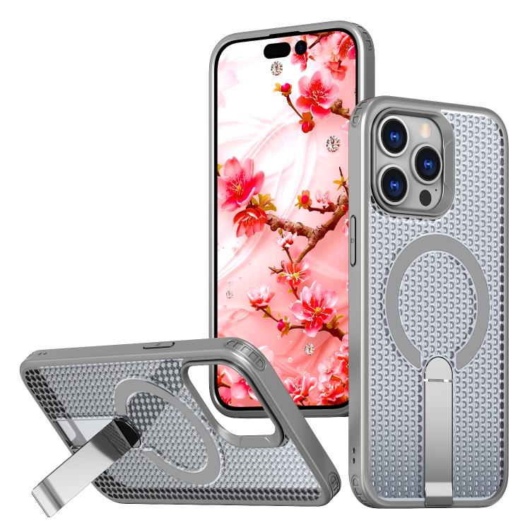 kalebol Honeycomb Cooling MagSafe Holder Phone Case, For iPhone 14, For iPhone 14 Pro, For iPhone 14 Pro Max, For iPhone 13 Pro Max, For iPhone 13