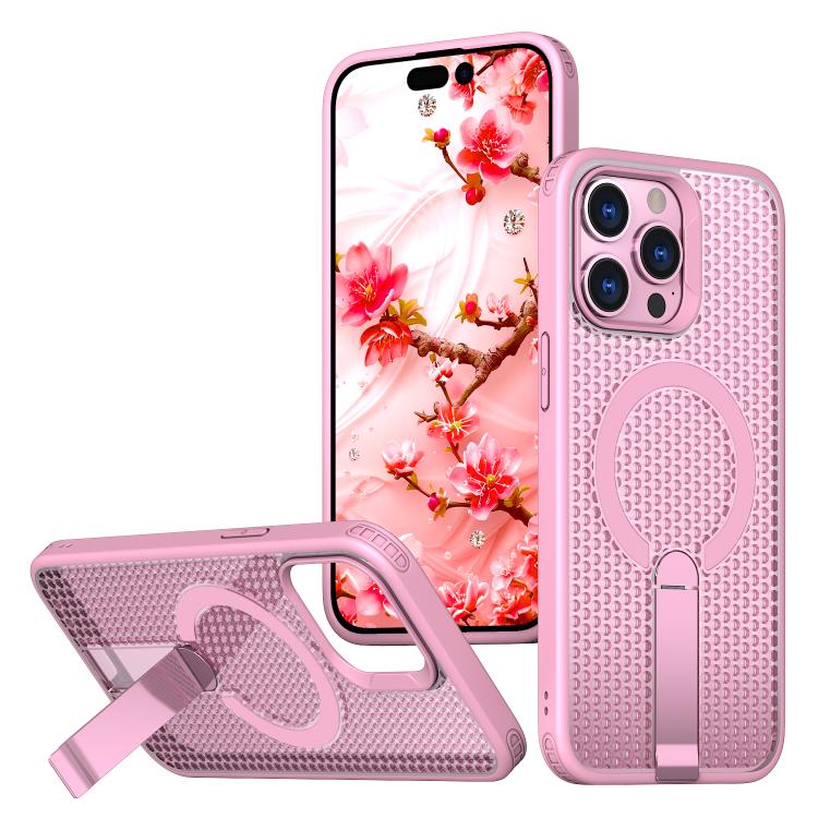 kalebol Honeycomb Cooling MagSafe Holder Phone Case, For iPhone 14, For iPhone 14 Pro, For iPhone 14 Pro Max, For iPhone 13 Pro Max, For iPhone 13