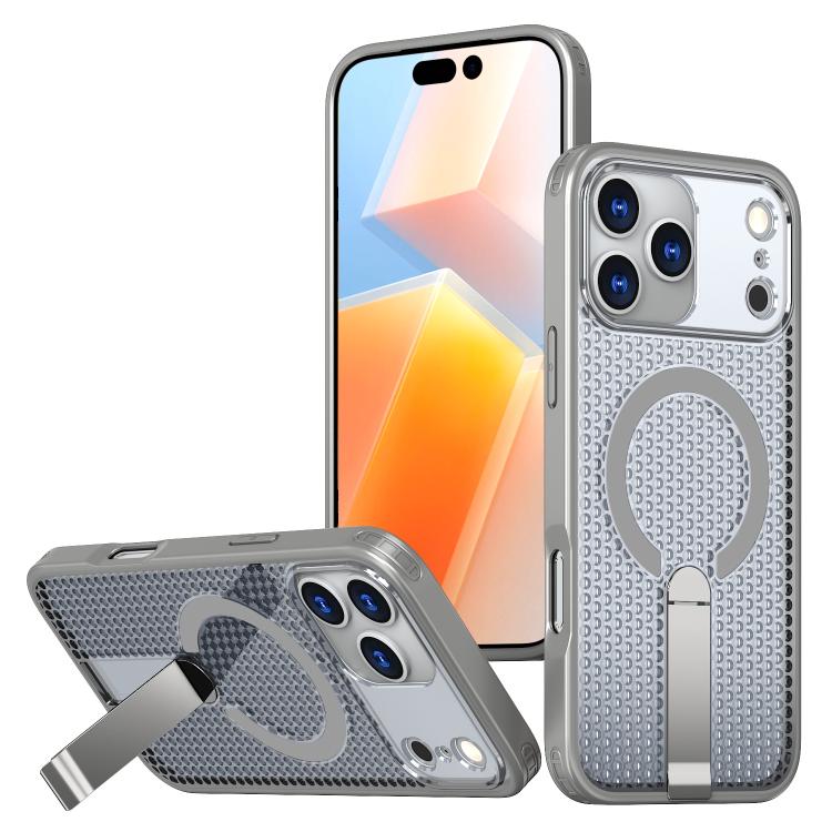 kalebol Honeycomb Cooling MagSafe Holder Phone Case, For iPhone 18 Pro, For iPhone 18 Pro Max, For iPhone 17e / 16e, For iPhone 17 Pro Max, For iPhone 17 Pro, For iPhone 17, For iPhone Air, For iPhone 16 Pro Max