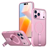 kalebol Honeycomb Cooling MagSafe Holder Phone Case, For iPhone 18 Pro, For iPhone 18 Pro Max, For iPhone 17e / 16e, For iPhone 17 Pro Max, For iPhone 17 Pro, For iPhone 17, For iPhone Air, For iPhone 16 Pro Max
