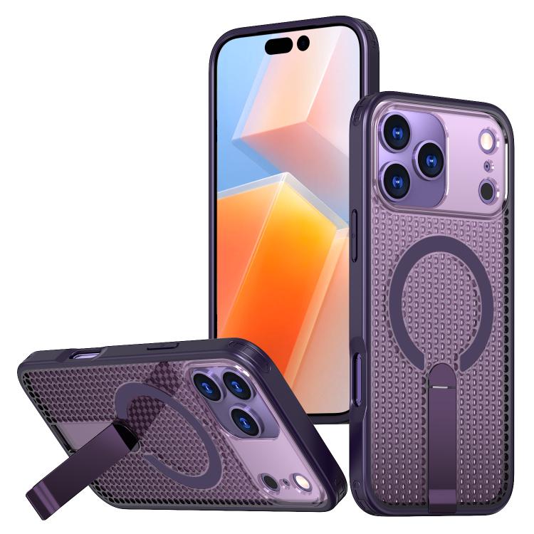 kalebol Honeycomb Cooling MagSafe Holder Phone Case, For iPhone 18 Pro, For iPhone 18 Pro Max, For iPhone 17e / 16e, For iPhone 17 Pro Max, For iPhone 17 Pro, For iPhone 17, For iPhone Air, For iPhone 16 Pro Max
