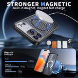 kalebol Honeycomb Cooling MagSafe Holder Phone Case, For iPhone 18 Pro, For iPhone 18 Pro Max, For iPhone 17e / 16e, For iPhone 17 Pro Max, For iPhone 17 Pro, For iPhone 17, For iPhone Air, For iPhone 16 Pro Max