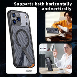 kalebol Honeycomb Cooling MagSafe Holder Phone Case, For iPhone 18 Pro, For iPhone 18 Pro Max, For iPhone 17e / 16e, For iPhone 17 Pro Max, For iPhone 17 Pro, For iPhone 17, For iPhone Air, For iPhone 16 Pro Max