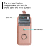 Litchi Texture Drawing Card Bag Ring Holder Phone Case, For iPhone 17 Pro Max, For iPhone 17 Pro, For iPhone 17, For iPhone Air