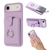 Litchi Texture Drawing Card Bag Ring Holder Phone Case, For iPhone 17 Pro Max, For iPhone 17 Pro, For iPhone 17, For iPhone Air