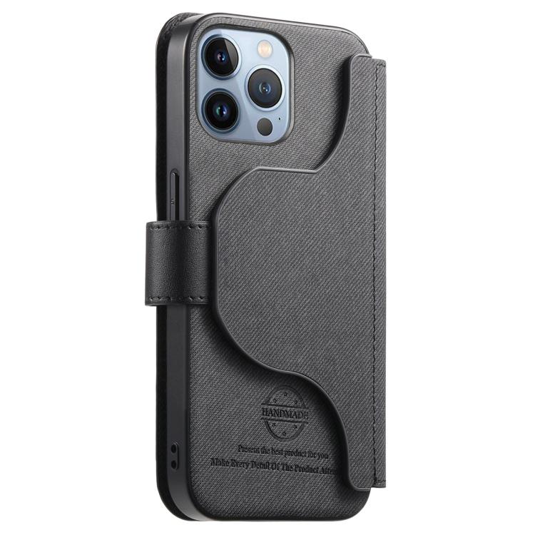 Twill Fabric MagSafe RFID Anti-theft Zipper Wallet Leather Phone Case, For iPhone 13 Pro, For iPhone 13, For iPhone 12, For iPhone 12 Pro Max, For iPhone 12 Pro, For iPhone 11