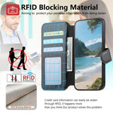 Twill Fabric MagSafe RFID Anti-theft Zipper Wallet Leather Phone Case, For iPhone 13 Pro, For iPhone 13, For iPhone 12, For iPhone 12 Pro Max, For iPhone 12 Pro, For iPhone 11
