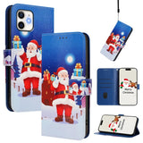 Christmas Series Buckle Leather Phone Case with Hand Strap, For iPhone 11 Pro Max, For iPhone 11, For iPhone 11 Pro, For iPhone XS / X, For iPhone XR, For iPhone XS Max, For iPhone 8 Plus / 7 Plus