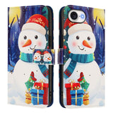 Christmas Series Buckle Leather Phone Case with Hand Strap, For iPhone 17e / 16e, For iPhone 17 Pro Max, For iPhone 17 Pro, For iPhone 17, For iPhone Air, For iPhone 16 Pro Max, For iPhone 16 Pro, For iPhone 16 Plus