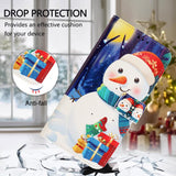 Christmas Series Buckle Leather Phone Case with Hand Strap, For iPhone 17e / 16e, For iPhone 17 Pro Max, For iPhone 17 Pro, For iPhone 17, For iPhone Air, For iPhone 16 Pro Max, For iPhone 16 Pro, For iPhone 16 Plus