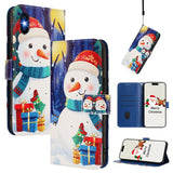 Christmas Series Buckle Leather Phone Case with Hand Strap, For iPhone 11 Pro Max, For iPhone 11, For iPhone 11 Pro, For iPhone XS / X, For iPhone XR, For iPhone XS Max, For iPhone 8 Plus / 7 Plus