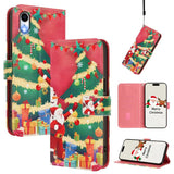 Christmas Series Buckle Leather Phone Case with Hand Strap, For iPhone 11 Pro Max, For iPhone 11, For iPhone 11 Pro, For iPhone XS / X, For iPhone XR, For iPhone XS Max, For iPhone 8 Plus / 7 Plus