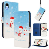 Christmas Series Buckle Leather Phone Case with Hand Strap, For iPhone 11 Pro Max, For iPhone 11, For iPhone 11 Pro, For iPhone XS / X, For iPhone XR, For iPhone XS Max, For iPhone 8 Plus / 7 Plus