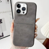 Skin Feel Sheepskin Card Slot Phone Case, For iPhone 12 / 12 Pro, For iPhone 12 Pro Max