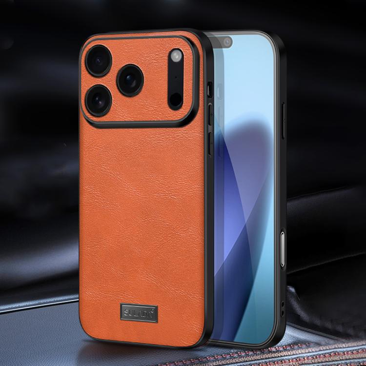 SULADA Shockproof TPU Hybrid Handmade Leather Phone Case, For iPhone 17 Pro Max, For iPhone 17 Pro, For iPhone 17, For iPhone Air