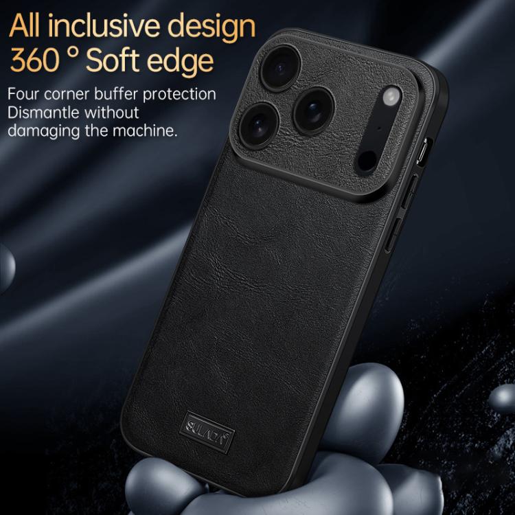 SULADA Shockproof TPU Hybrid Handmade Leather Phone Case, For iPhone 17 Pro Max, For iPhone 17 Pro, For iPhone 17, For iPhone Air