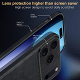SULADA Shockproof TPU Hybrid Handmade Leather Phone Case, For iPhone 17 Pro Max, For iPhone 17 Pro, For iPhone 17, For iPhone Air