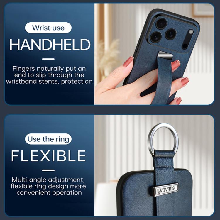 SULADA Tide Cool Series PC Hybrid Leather Texture Skin Feel Phone Case, For iPhone 17 Pro Max, For iPhone 17 Pro, For iPhone 17, For iPhone Air