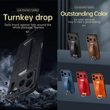 SULADA Tide Cool Series PC Hybrid Leather Texture Skin Feel Phone Case, For iPhone 17 Pro Max, For iPhone 17 Pro, For iPhone 17, For iPhone Air